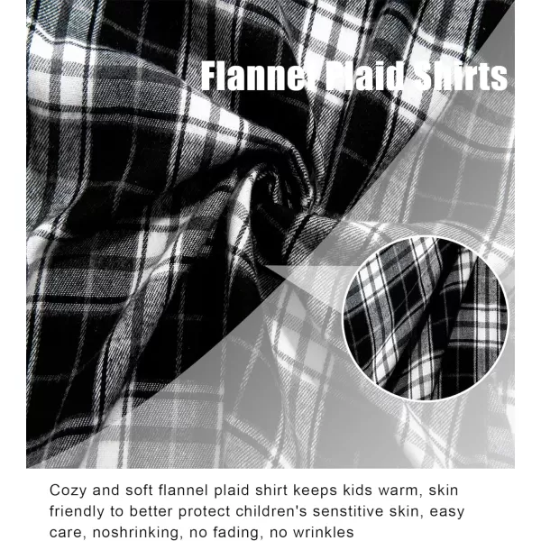 Boys Plaid Flannel Shirts Long Sleeve Casual Button Down Shirts Collared Fall Clothes