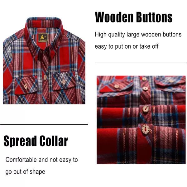 Boys Plaid Flannel Shirts Long Sleeve Casual Button Down Shirts Collared Fall Clothes