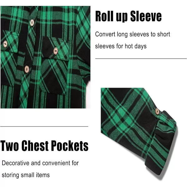 Boys Plaid Flannel Shirts Long Sleeve Casual Button Down Shirts Collared Fall Clothes
