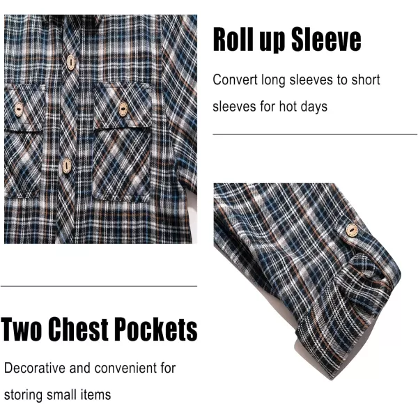 Boys Plaid Flannel Shirts Long Sleeve Casual Button Down Shirts Collared Fall Clothes