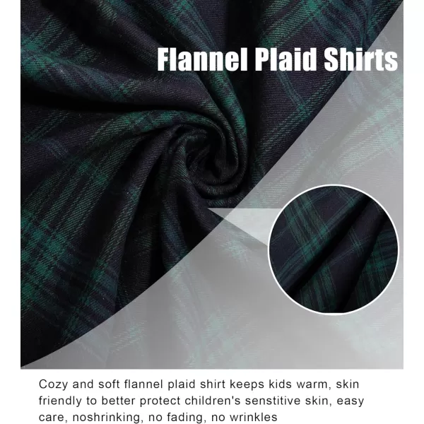 Boys Plaid Flannel Shirts Long Sleeve Casual Button Down Shirts Collared Fall Clothes