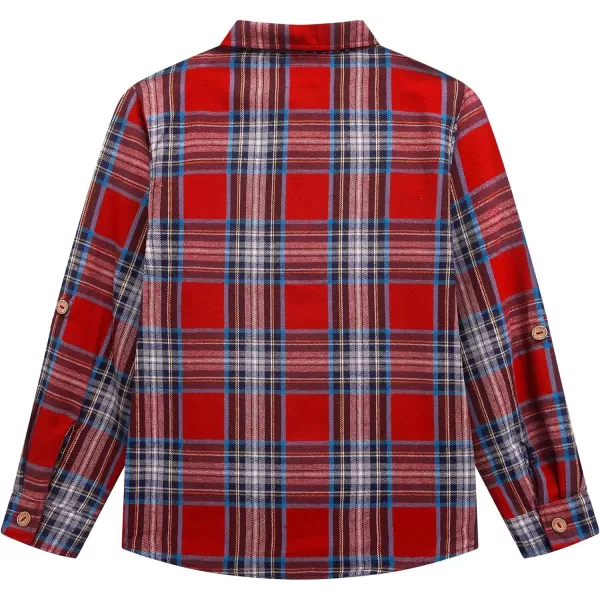 Boys Plaid Flannel Shirts Long Sleeve Casual Button Down Shirts Collared Fall Clothes