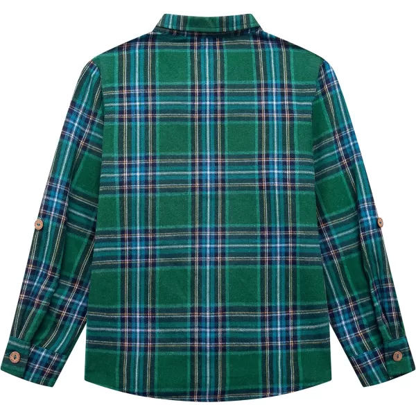 Boys Plaid Flannel Shirts Long Sleeve Casual Button Down Shirts Collared Fall Clothes