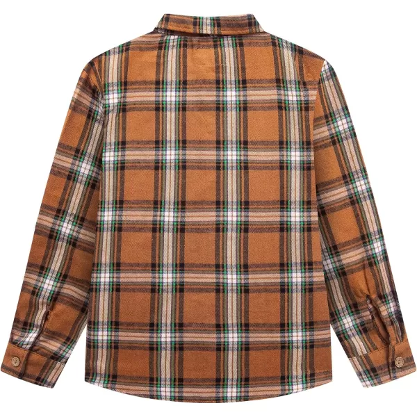 Boys Plaid Flannel Shirts Long Sleeve Casual Button Down Shirts Collared Fall Clothes