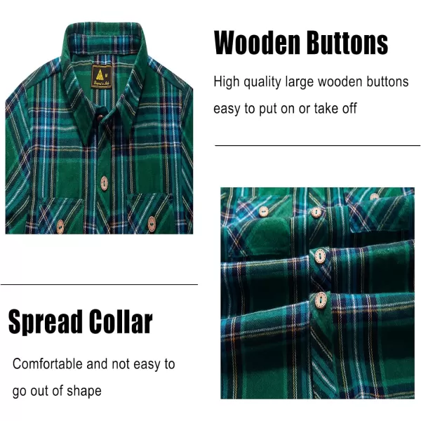 Boys Plaid Flannel Shirts Long Sleeve Casual Button Down Shirts Collared Fall Clothes