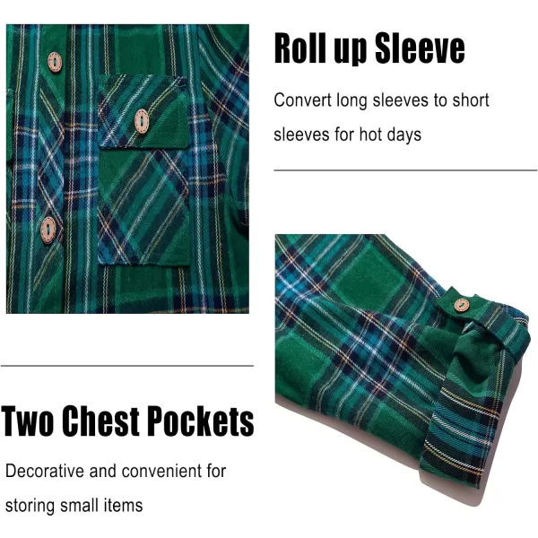 Boys Plaid Flannel Shirts Long Sleeve Casual Button Down Shirts Collared Fall Clothes