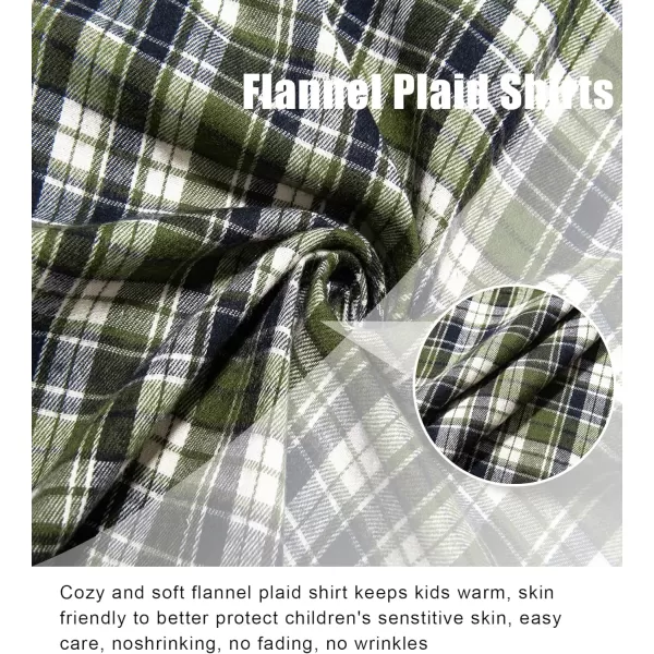 Boys Plaid Flannel Shirts Long Sleeve Casual Button Down Shirts Collared Fall Clothes