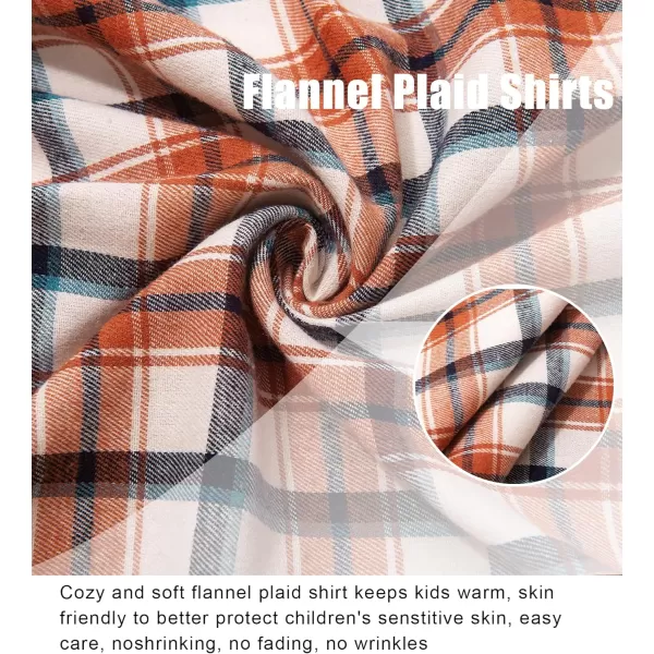 Boys Plaid Flannel Shirts Long Sleeve Casual Button Down Shirts Collared Fall Clothes