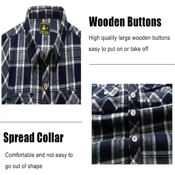 Boys Plaid Flannel Shirts Long Sleeve Casual Button Down Shirts Collared Fall Clothes