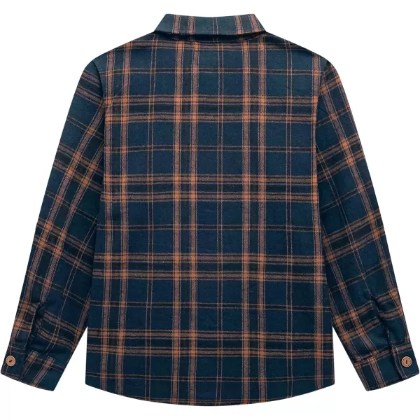 Boys Plaid Flannel Shirts Long Sleeve Casual Button Down Shirts Collared Fall Clothes