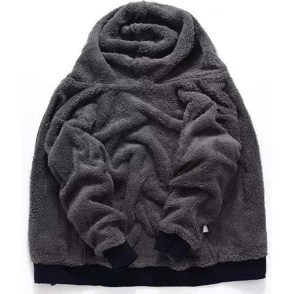GEEK LIGHTING Boys Sherpa Lined Hoodie Kids Fleece Sweatshirt Full Zip Hooded Jacket