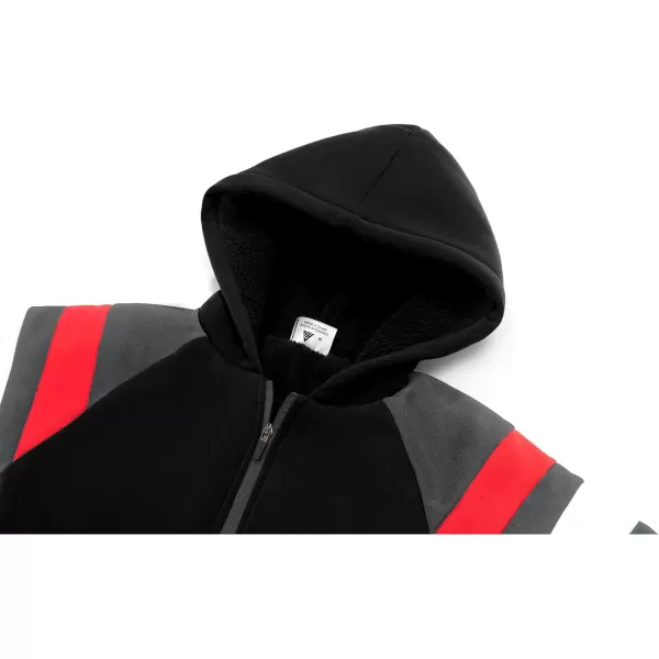 GEEK LIGHTING Boys Sherpa Lined Hoodie Kids Fleece Sweatshirt Full Zip Hooded Jacket