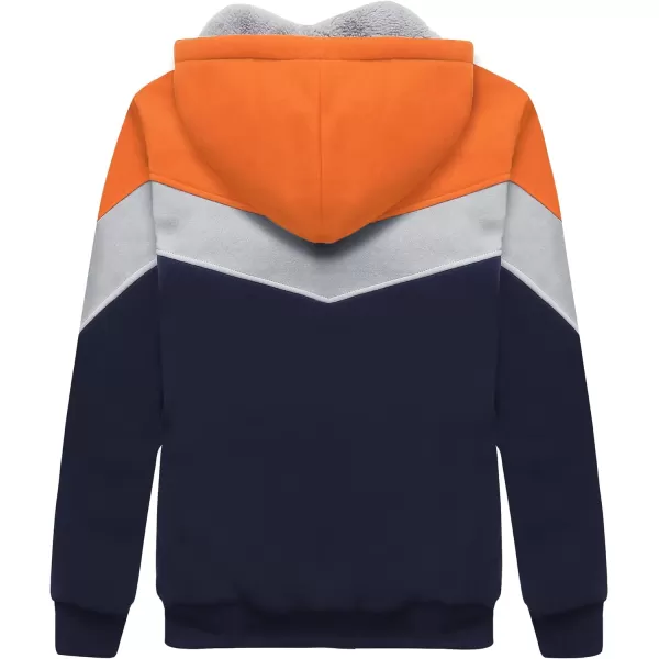 GEEK LIGHTING Boys Sherpa Lined Hoodie Kids Fleece Sweatshirt Full Zip Hooded Jacket