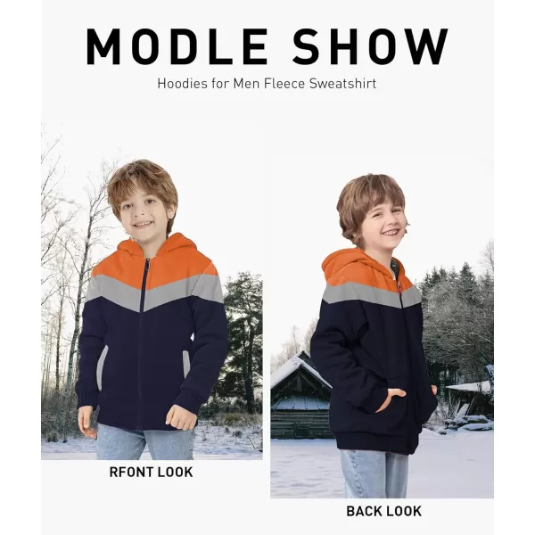 GEEK LIGHTING Boys Sherpa Lined Hoodie Kids Fleece Sweatshirt Full Zip Hooded Jacket