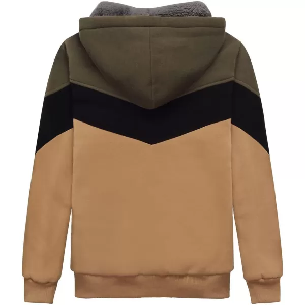 GEEK LIGHTING Boys Sherpa Lined Hoodie Kids Fleece Sweatshirt Full Zip Hooded Jacket