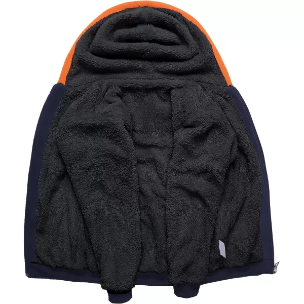 GEEK LIGHTING Boys Sherpa Lined Hoodie Kids Fleece Sweatshirt Full Zip Hooded Jacket