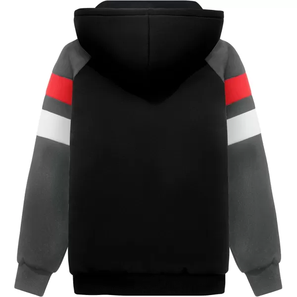 GEEK LIGHTING Boys Sherpa Lined Hoodie Kids Fleece Sweatshirt Full Zip Hooded Jacket