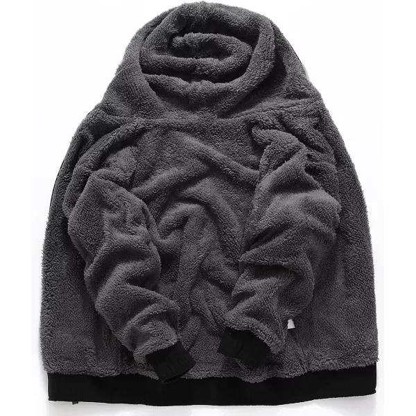 GEEK LIGHTING Boys Sherpa Lined Hoodie Kids Fleece Sweatshirt Full Zip Hooded Jacket
