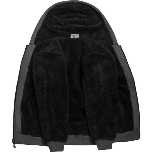 GEEK LIGHTING Boys Sherpa Lined Hoodie Kids Fleece Sweatshirt Full Zip Hooded Jacket