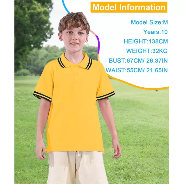 GEEK LIGHTING Boys' Short Sleeve Polo Shirts School Uniforms T-Shirt for Kids and Teens 6-16 Years