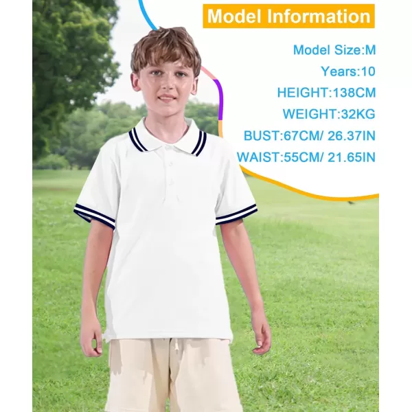 GEEK LIGHTING Boys' Short Sleeve Polo Shirts School Uniforms T-Shirt for Kids and Teens 6-16 Years