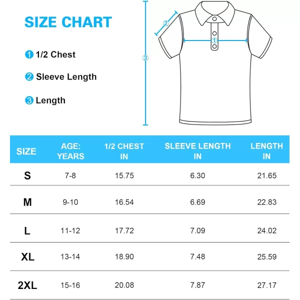 GEEK LIGHTING Boys' Short Sleeve Polo Shirts School Uniforms T-Shirt for Kids and Teens 6-16 Years