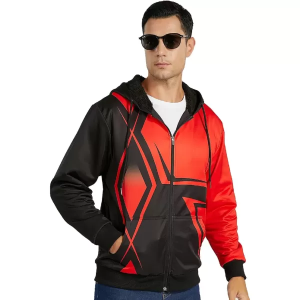 GEEK LIGHTING Hoodies for Men Fleece Sherpa Lined Jacket Zip Up Sweatshirts Heavyweight Warm Coat Winter Sweaters