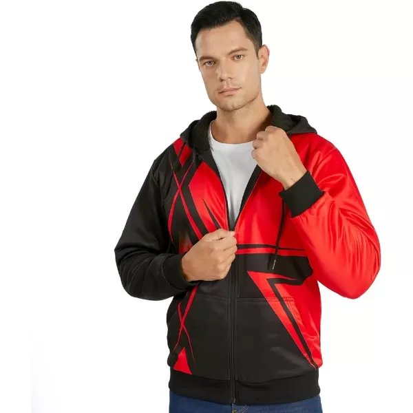 GEEK LIGHTING Hoodies for Men Fleece Sherpa Lined Jacket Zip Up Sweatshirts Heavyweight Warm Coat Winter Sweaters