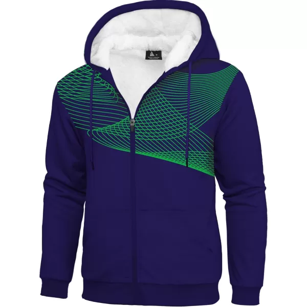 GEEK LIGHTING Hoodies for Men Fleece Sherpa Lined Jacket Zip Up Sweatshirts Heavyweight Warm Coat Winter Sweaters
