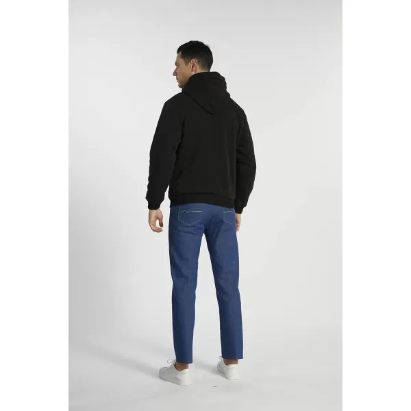 GEEK LIGHTING Hoodies for Men Fleece Sherpa Lined Jacket Zip Up Sweatshirts Heavyweight Warm Coat Winter Sweaters
