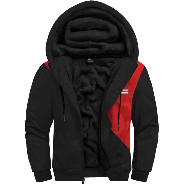 GEEK LIGHTING Hoodies for Men Fleece Sherpa Lined Jacket Zip Up Sweatshirts Heavyweight Warm Coat Winter Sweaters