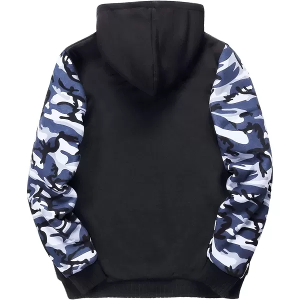 GEEK LIGHTING Hoodies for Men Fleece Sherpa Lined Jacket Zip Up Sweatshirts Heavyweight Warm Coat Winter Sweaters