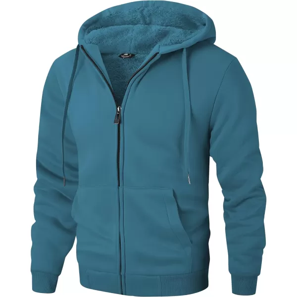 GEEK LIGHTING Hoodies for Men Heavyweight Fleece Sweatshirt - Full Zip Up Thick Sherpa Lined