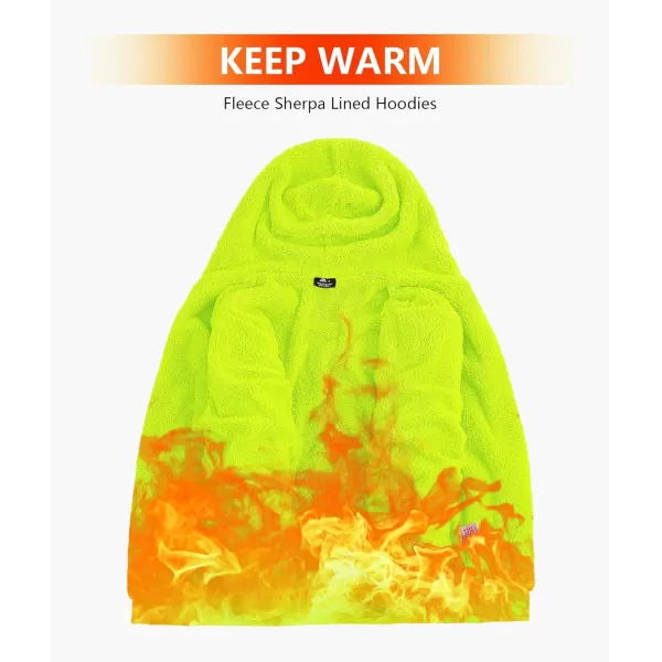 GEEK LIGHTING Hoodies for Men Heavyweight Fleece Sweatshirt - Full Zip Up Thick Sherpa Lined