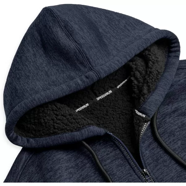 GEEK LIGHTING Hoodies for Men Heavyweight Fleece Sweatshirt - Full Zip Up Thick Sherpa Lined