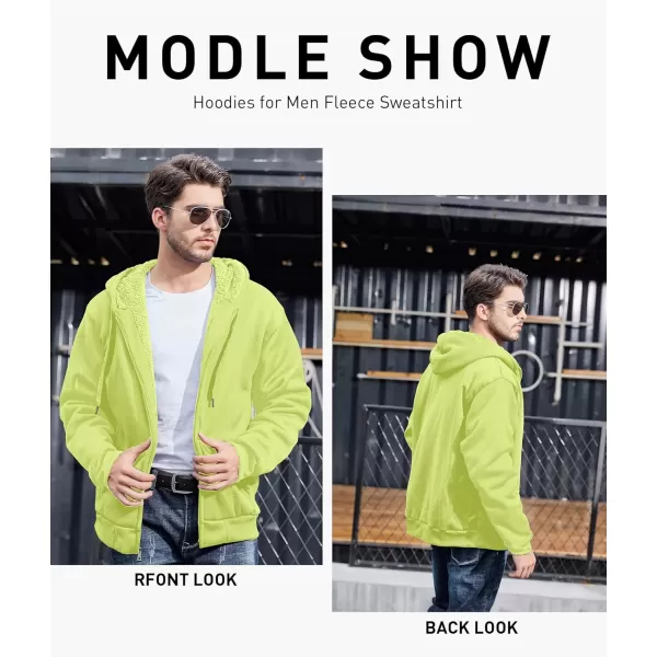 GEEK LIGHTING Hoodies for Men Heavyweight Fleece Sweatshirt - Full Zip Up Thick Sherpa Lined