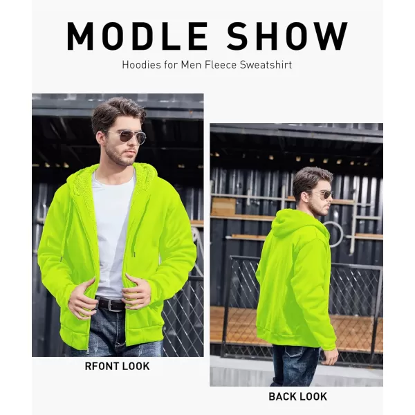 GEEK LIGHTING Hoodies for Men Heavyweight Fleece Sweatshirt - Full Zip Up Thick Sherpa Lined