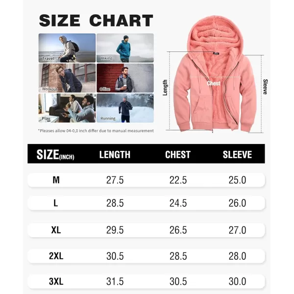 GEEK LIGHTING Hoodies for Men Heavyweight Fleece Sweatshirt - Full Zip Up Thick Sherpa Lined