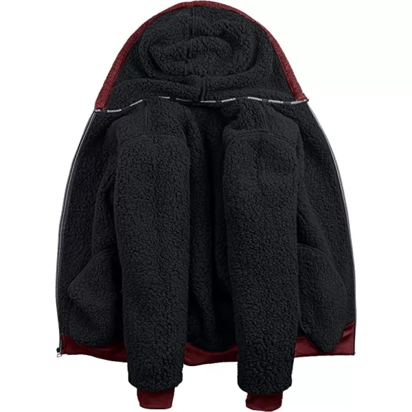 GEEK LIGHTING Hoodies for Men Heavyweight Fleece Sweatshirt - Full Zip Up Thick Sherpa Lined