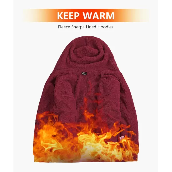 GEEK LIGHTING Hoodies for Men Heavyweight Fleece Sweatshirt - Full Zip Up Thick Sherpa Lined