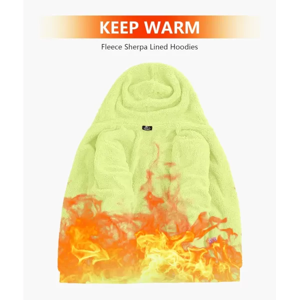 GEEK LIGHTING Hoodies for Men Heavyweight Fleece Sweatshirt - Full Zip Up Thick Sherpa Lined