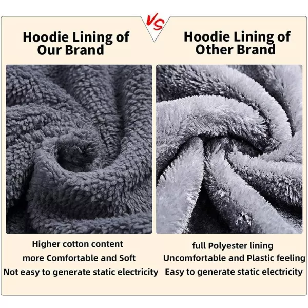 GEEK LIGHTING Hoodies for Men Heavyweight Fleece Sweatshirt - Full Zip Up Thick Sherpa Lined