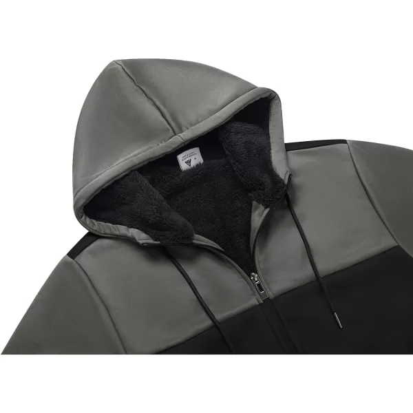 GEEK LIGHTING Hoodies for Men Heavyweight Fleece Sweatshirt - Full Zip Up Thick Sherpa Lined