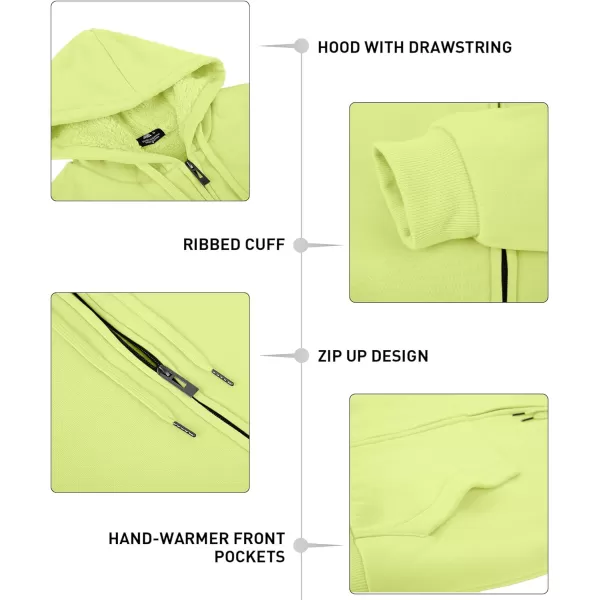 GEEK LIGHTING Hoodies for Men Heavyweight Fleece Sweatshirt - Full Zip Up Thick Sherpa Lined
