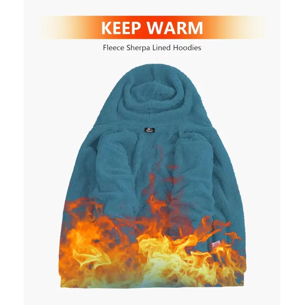 GEEK LIGHTING Hoodies for Men Heavyweight Fleece Sweatshirt - Full Zip Up Thick Sherpa Lined