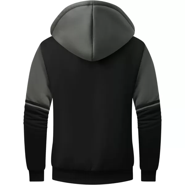 GEEK LIGHTING Hoodies for Men Heavyweight Fleece Sweatshirt - Full Zip Up Thick Sherpa Lined