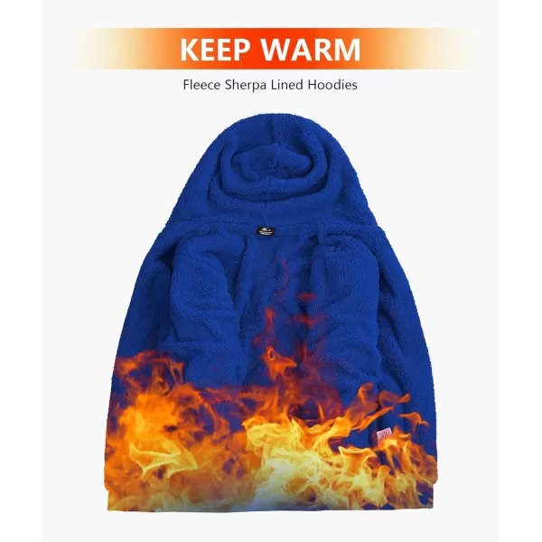 GEEK LIGHTING Hoodies for Men Heavyweight Fleece Sweatshirt - Full Zip Up Thick Sherpa Lined