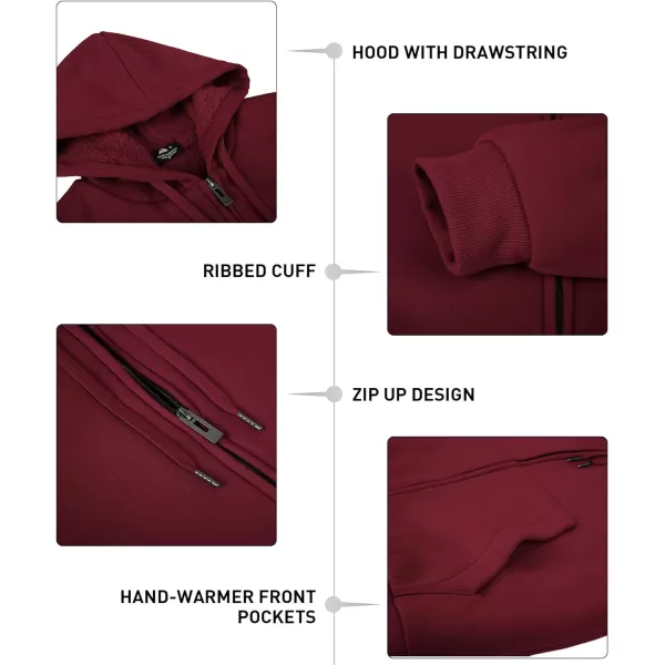 GEEK LIGHTING Hoodies for Men Heavyweight Fleece Sweatshirt - Full Zip Up Thick Sherpa Lined