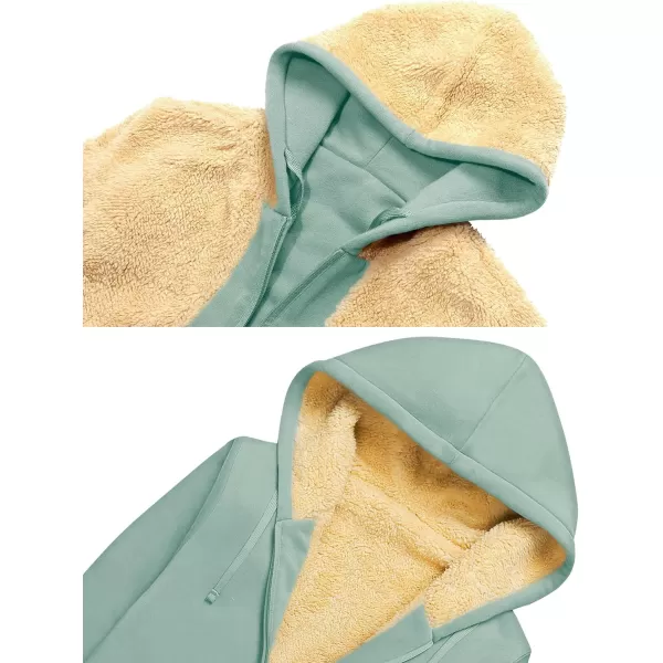 GEEK LIGHTING Hoodies for Women Sherpa Lined Winter Fleece Sweatshirt - Full Zip Up Thick)