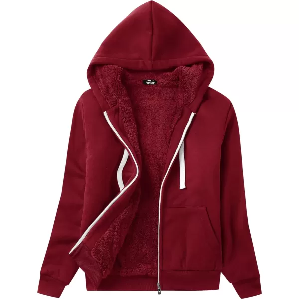 GEEK LIGHTING Hoodies for Women Sherpa Lined Winter Fleece Sweatshirt - Full Zip Up Thick